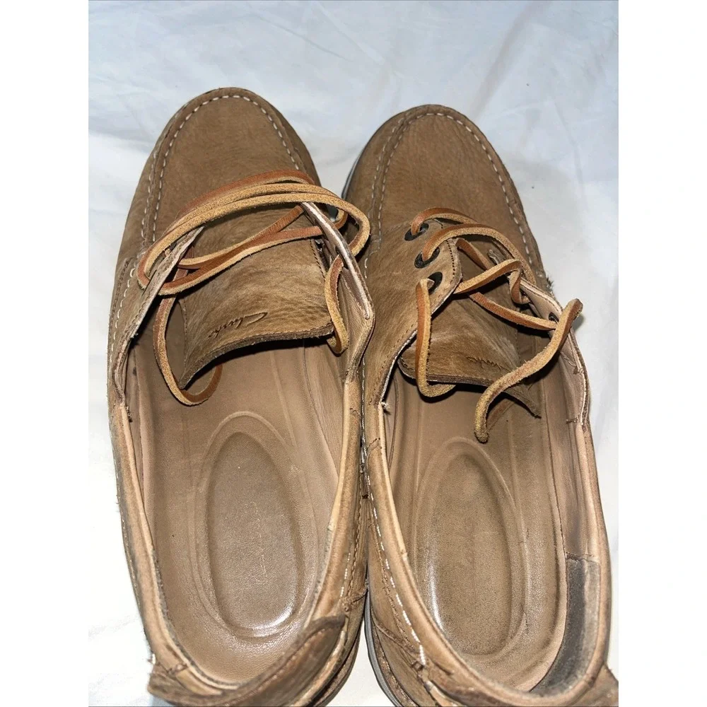Clarks Originals Men's Size 10.5 Wallabee Tan Leather Dress Casual Shoes‎ Clean